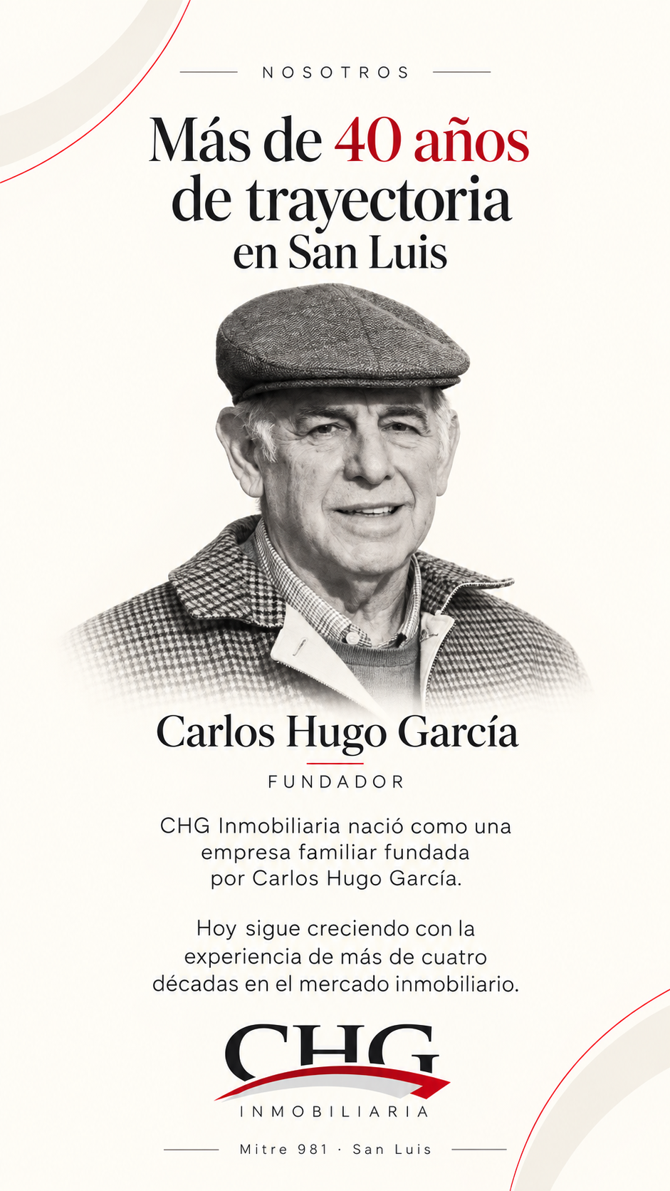 Carlos Hugo García, fundador de CHG
