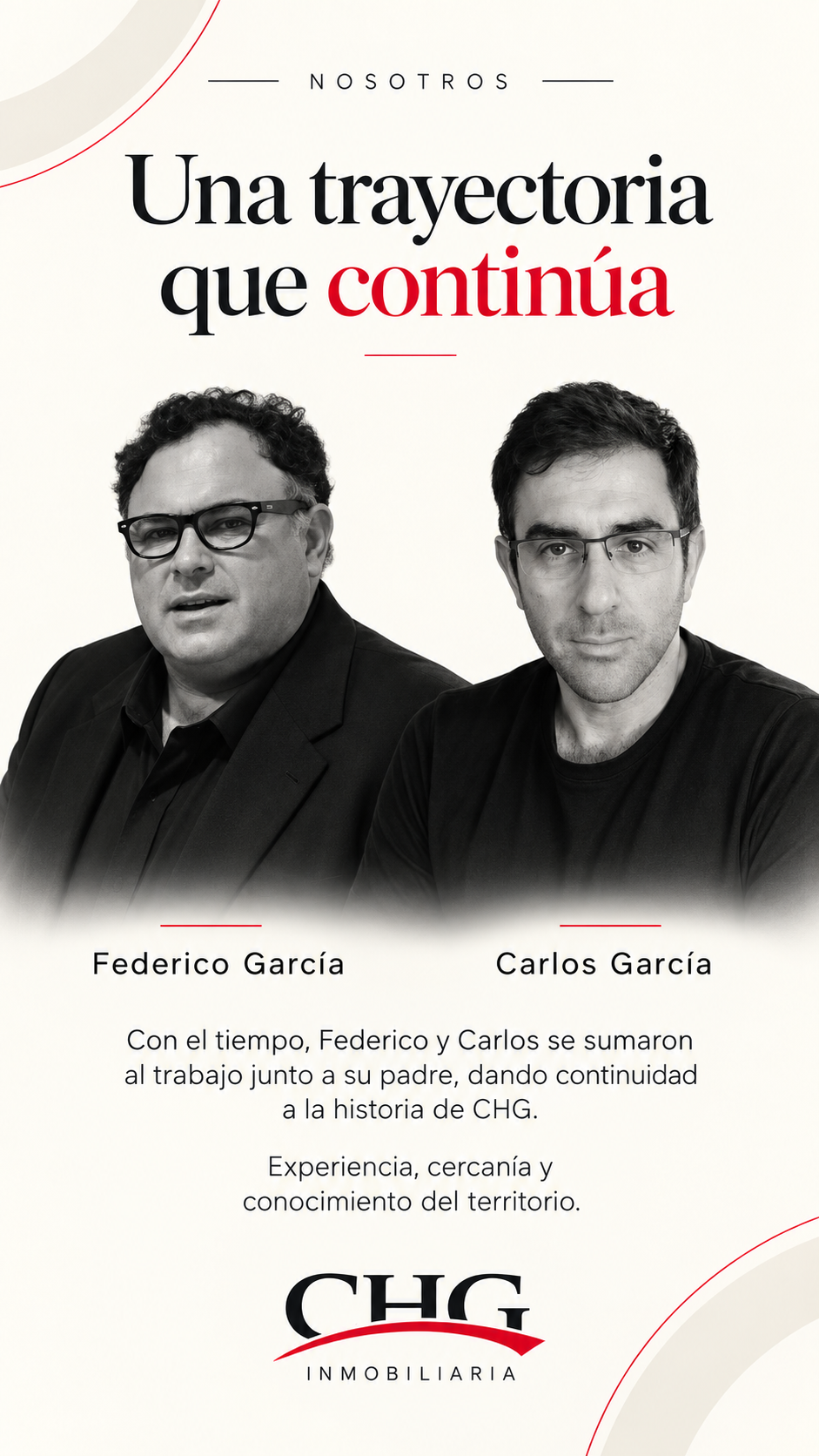 Federico García, a la izquierda, y Carlos García, a la derecha